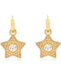 Swarovski - Sublima 18K Plated Star Drop Earrings - Lyst
