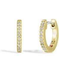 Roberto Coin - Diamond Huggie Earrings - Lyst