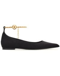 Ferragamo - Ankle Chain Link Ballet Flats - Lyst