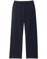 Burberry - Logo Embroidered Viscose-Blend Track Pants - Lyst