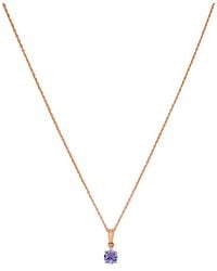 Amour - Tanzanite And Diamond Pendant With Chain - Lyst