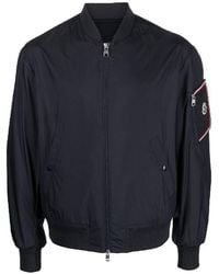 Moncler - Bharani Logo-Patch Bomber Jacket, Brand Size 4 (X-Large) - Lyst