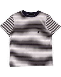 Save The Duck - Kids Navy Yasu Stripe Print Cotton T-shirt - Lyst