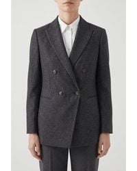 Brunello Cucinelli - Dark Double Breasted Blazer, Brand Size 36 (Us - Lyst