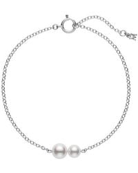 Mikimoto - Akoya Cultured Pearl Station Bracelet - Lyst