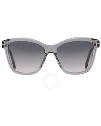 Tom Ford - Lucia Smoke Butterfly Sunglasses Ft1087 20a 54 - Lyst