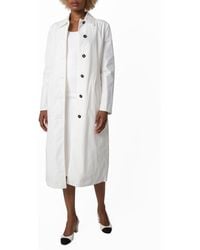 Ferragamo - Bright Single-Breasted Dust Coat, Brand Size 40 Us - Lyst