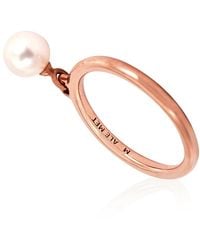 PANDORA - Rose Contemporary Pearl Ring Us 7) - Lyst