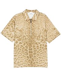 Burberry - Animal Print Short-sleeve Cotton Oversized Shirt - Lyst