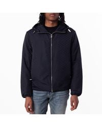 Emporio Armani - Jacquard Monogram Hooded Nylon Blouson Jacket - Lyst