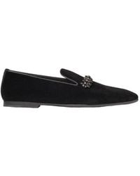 Jimmy Choo - Bing Crystal-Embellished Velvet Loafers - Lyst