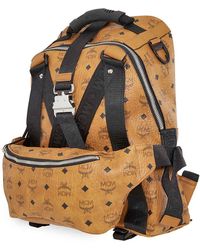 MCM Mens Jemison Vis Backpack - Brown