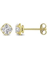 Created Forever - 1Ct Tw Cushion-Cut Lab-Grown Diamond Solitaire Stud Earrings - Lyst