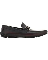 Ferragamo - Gancini Ornament Leather Loafers - Lyst