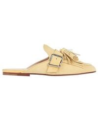 Tod's - Tod's Leather Flat Mules - Lyst