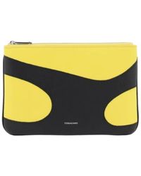 Ferragamo - Panelled Design Leather Phone Pouch - Lyst