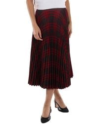 Burberry - Check Pattern Pleated Skirt, Brand Size 4 (Us - Lyst