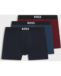 BOSS - Three-Pack Of Logo-Waistband Boxer Briefs - Lyst
