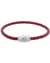 Montblanc - Meisterstuck Steel & Russet Leather Bracelet - Lyst