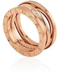 BVLGARI - B.Zero1 Design Legend 18K Rose Ring, Brand - Lyst
