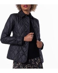 Burberry Tb Logo Quilted Nylon Jacket in Black | Lyst