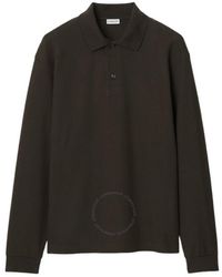 Burberry - Long-Sleeve Cotton Polo Shirt - Lyst