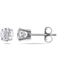 Amour - 1 Ct Tw Diamond Stud Earrings - Lyst