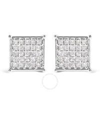 Haus of Brilliance - 10K 3/4 Cttw Princess Diamond Composite Stud Earrings (I-J Color, I1-I2 Clarity) - Lyst