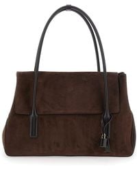 Tom Ford - Large Shoulder Bag With Padlock Details On The Front - Lyst
