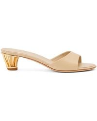 Ferragamo - Slip-On Cage Heel Sandals - Lyst