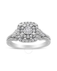 Haus of Brilliance - .925 Sterling Silver 1/3 Cttw Miracle Set Round-cut Diamond Cocktail Ring - Lyst