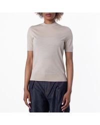 Burberry - Crew-Neck Wool Knitted T-Shirt - Lyst