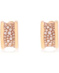 BVLGARI - B.Zero1 18K Rose Diamond Pave Earrings - Lyst