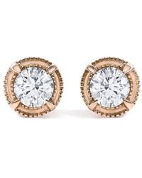 Haus of Brilliance - 14K Rose Plated .925 Sterling 1.0 Cttw Round Diamond Solitaire Milgrain Stud Earrings - Lyst