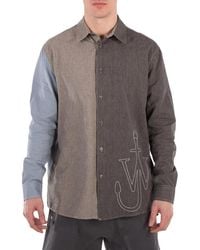 JW Anderson - Anchor Patchwork Classic-Fit Cotton Shirt - Lyst