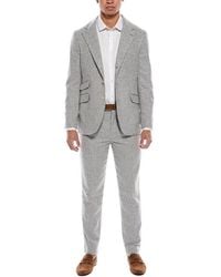 Brunello Cucinelli - Pearl Wool Blend Three-Button Suit, Brand Size 52 (Us - Lyst