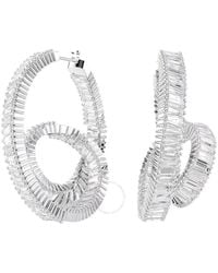 Swarovski - Matrix Baguette Cut Hoop Earrings - Lyst