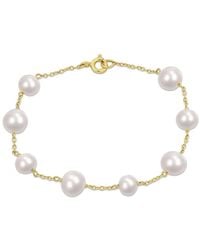 Amour - 6.5-8.5 Mm Cultured Freshwater Pearl Station Bracelet - Lyst