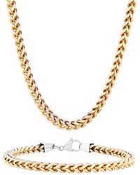 Robert Alton - Finish Stainless Steel Chain And Bracelet Set For - Lyst