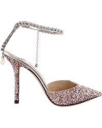 Jimmy Choo - Saeda 100 Coarse Glitter Pumps, Brand Size 34.5 Us - Lyst