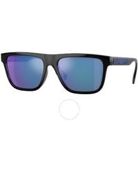Burberry - Light Green Mirrored Blue Square Sunglasses Be4402u 300155 56 - Lyst