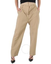 Burberry Ash Coloured Trousers With Lapels in Blue | Lyst