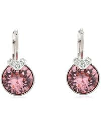 Swarovski - Bella Rhodium Plated V Drop Earrings - Lyst