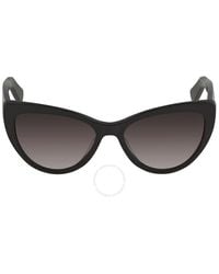 Ferragamo - Grey Cat Eye Sunglasses - Lyst