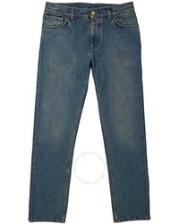 Burberry - Straight Fit Washed Denim Jeans - Lyst
