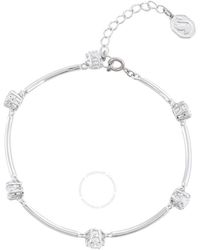 Swarovski - Constella Rhodium Plated Round Cut Bangle - Lyst