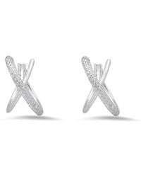 Kylie Harper - Sterling Cz Hummingbird Stud Earrings - Lyst