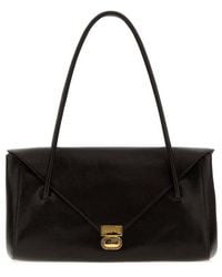 Marni - Dark Leather E-W Shoulder Bag Metalbrown Borse A Tracolla - Lyst