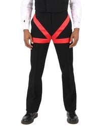 Ferragamo - Tailored Pants With Inlays - Lyst