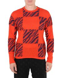 Roberto Cavalli - Zebra Check-Jacquard Sweater - Lyst